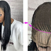 13x6 Braided Wigs Synthetic Lace Front Wig Blac