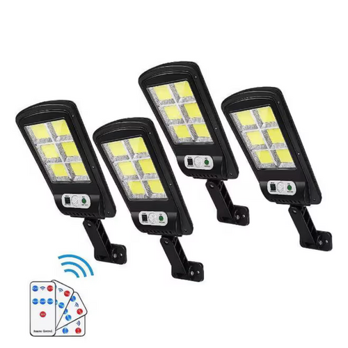 4 x Solar Street Lights Outdoor Remote Control Solar Parking Lot Lights