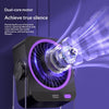 Rechargeable USB Desk Fan With Cooling Function 5 Speeds Quiet Portable Fan With Digital Display For Bedroom Office Travel