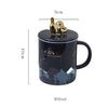 Couple Home Coffee Mugs With LIDS And Spoons
