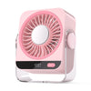 Rechargeable USB Desk Fan With Cooling Function 5 Speeds Quiet Portable Fan With Digital Display For Bedroom Office Travel
