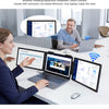 UPERFECT Portable Monitor 14 Inch Wireless Triple, Laptop Screen Extender, Ultra-Slim, 125 Percent SRGB, One Cable Plug And Play, For MacOS Win Android, Fits 13.3-17.3 Inch Laptops