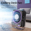 Rechargeable USB Desk Fan With Cooling Function 5 Speeds Quiet Portable Fan With Digital Display For Bedroom Office Travel