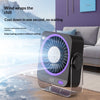 Rechargeable USB Desk Fan With Cooling Function 5 Speeds Quiet Portable Fan With Digital Display For Bedroom Office Travel